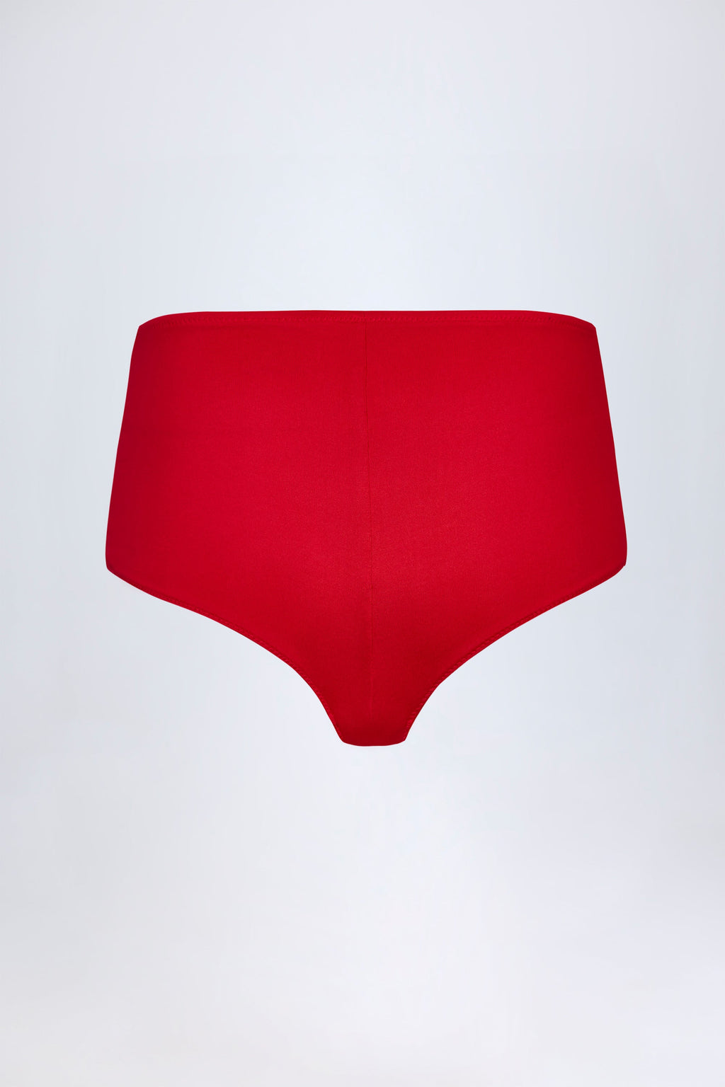 Slinky Jersey Low-Rise Hotpants in Fire Red