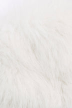 Faux Fur Triangle Bralette in White