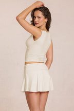 Modal Plunge Top in Ivory