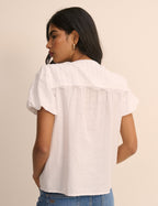 White Puff Sleeve Augusta Blouse