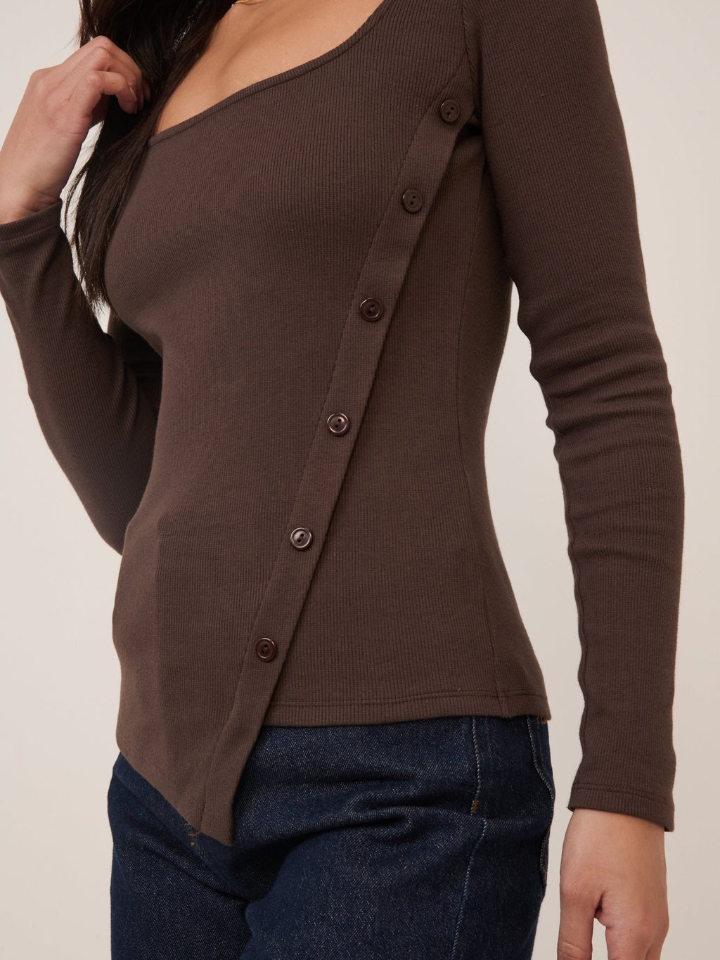 Square Neck Asymmetric Top