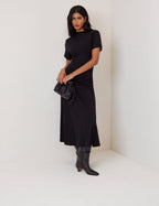 Black Jersey Niamh Midi Dress