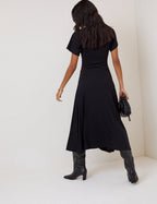 Black Jersey Niamh Midi Dress