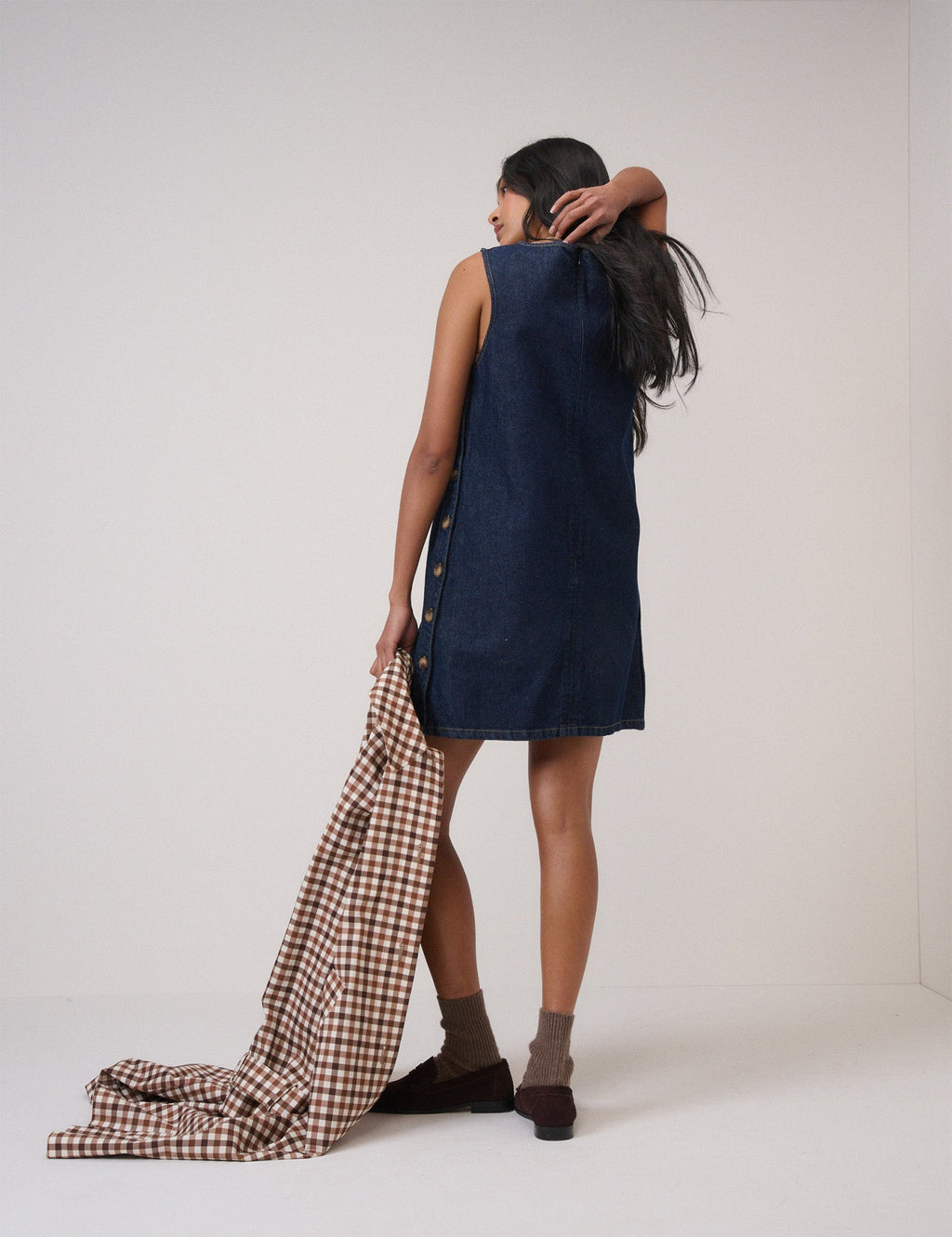 Dark Blue Denim Izzie Denim Shift Dress