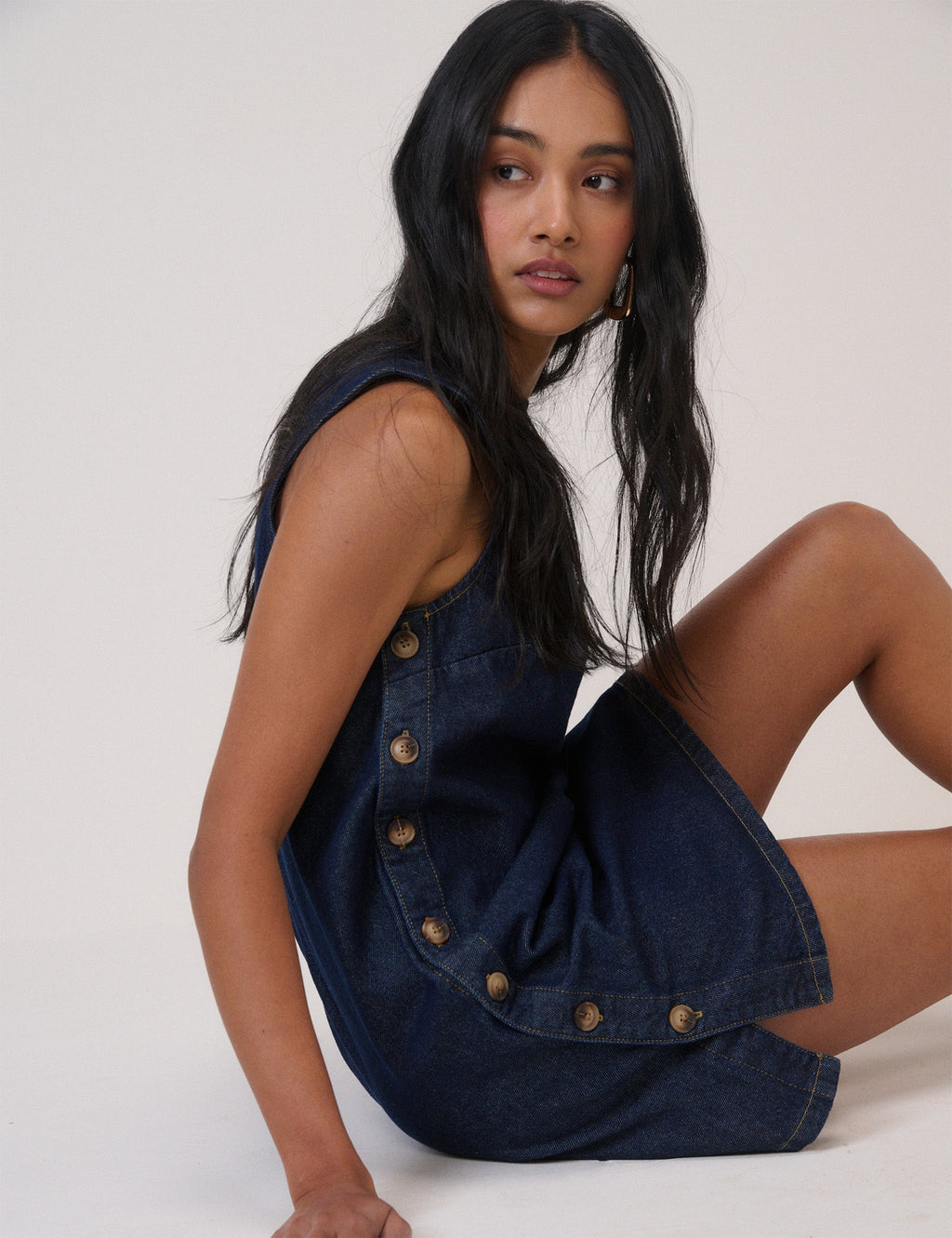 Dark Blue Denim Izzie Denim Shift Dress