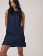 Dark Blue Denim Izzie Denim Shift Dress