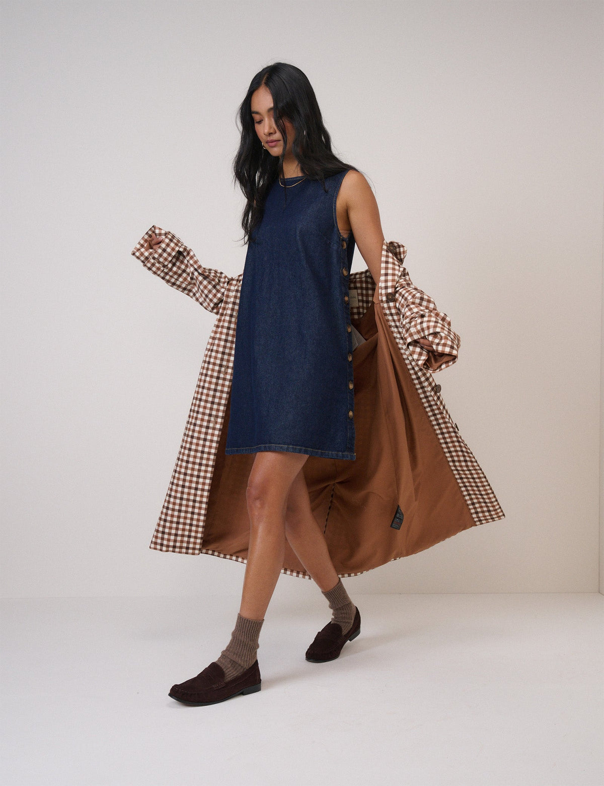 Dark Blue Denim Izzie Denim Shift Dress