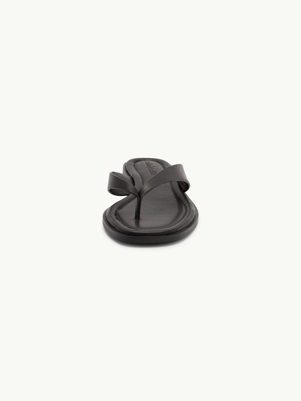 Black Leather Flip Flops