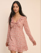Pink Ditsy Floral Carla Mini Dress