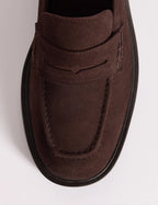 Brown Suede Chunky Loafers