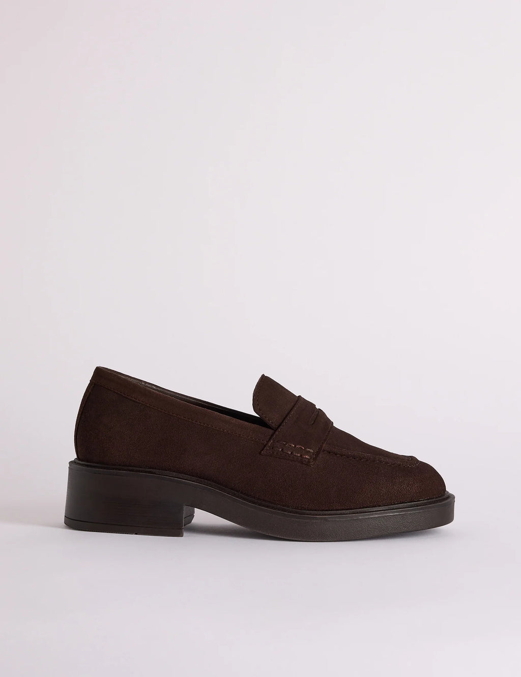 Brown Suede Chunky Loafers