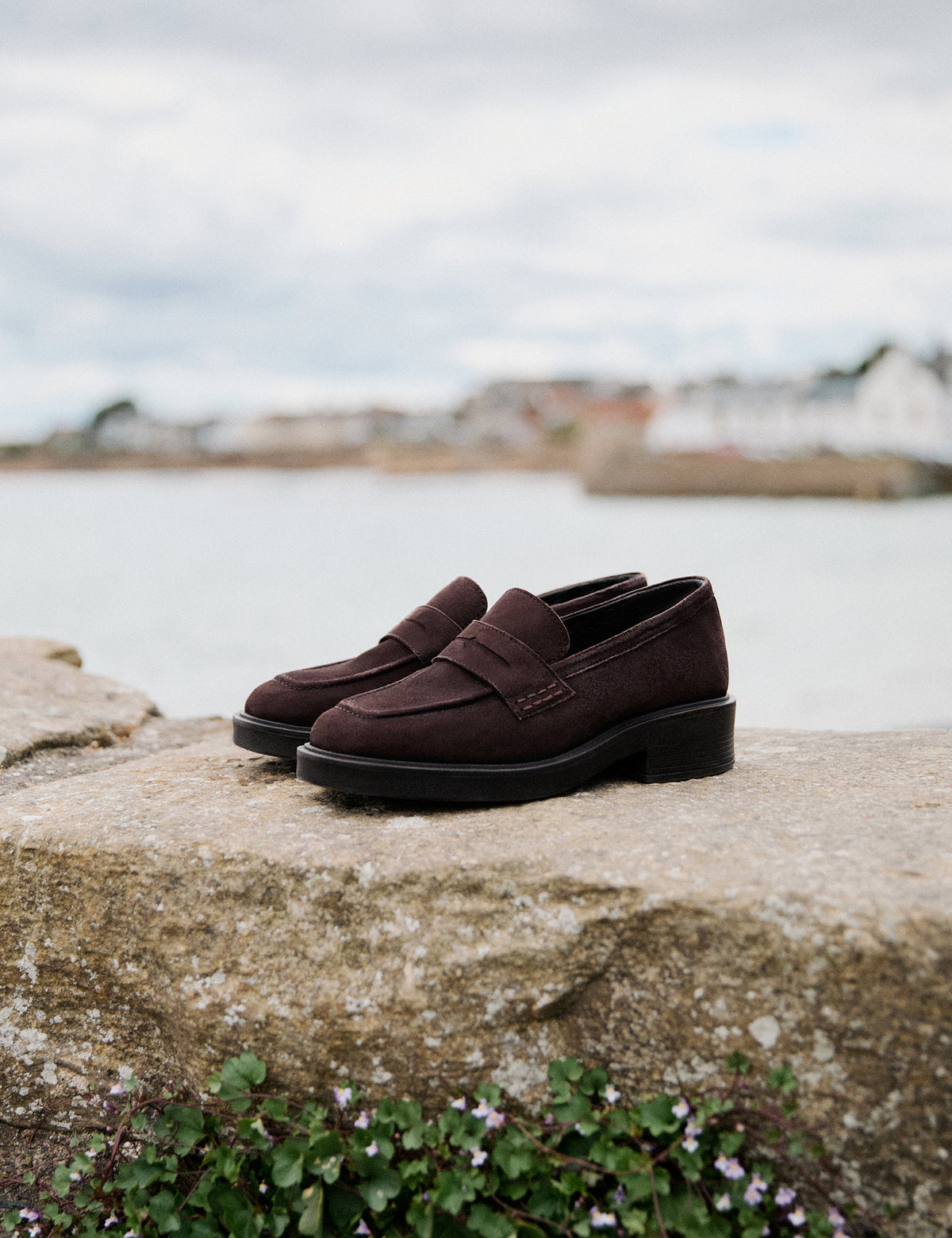 Brown Suede Chunky Loafers