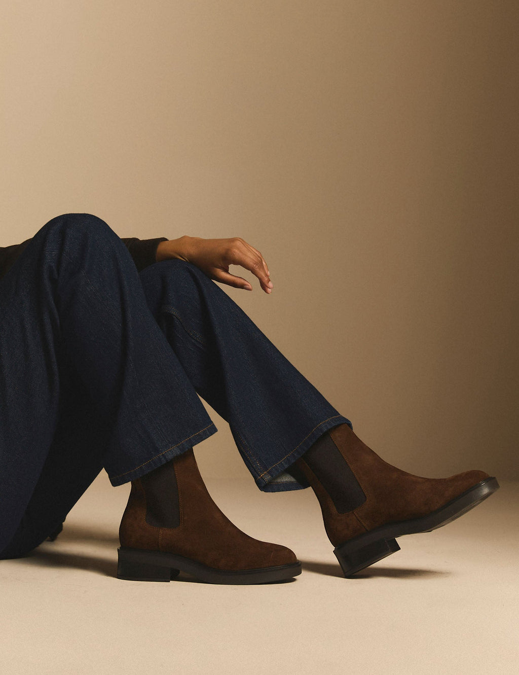 Chocolate Brown Suede Chelsea Boots