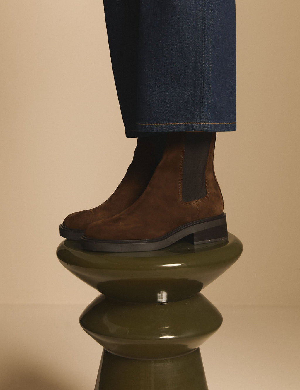 Chocolate Brown Suede Chelsea Boots