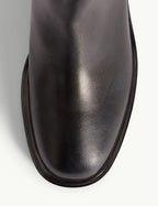 Black Leather Chelsea Boots