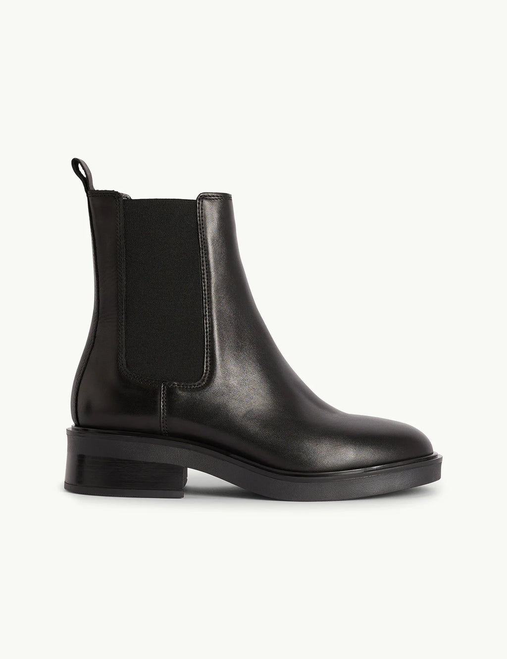 Black Leather Chelsea Boots