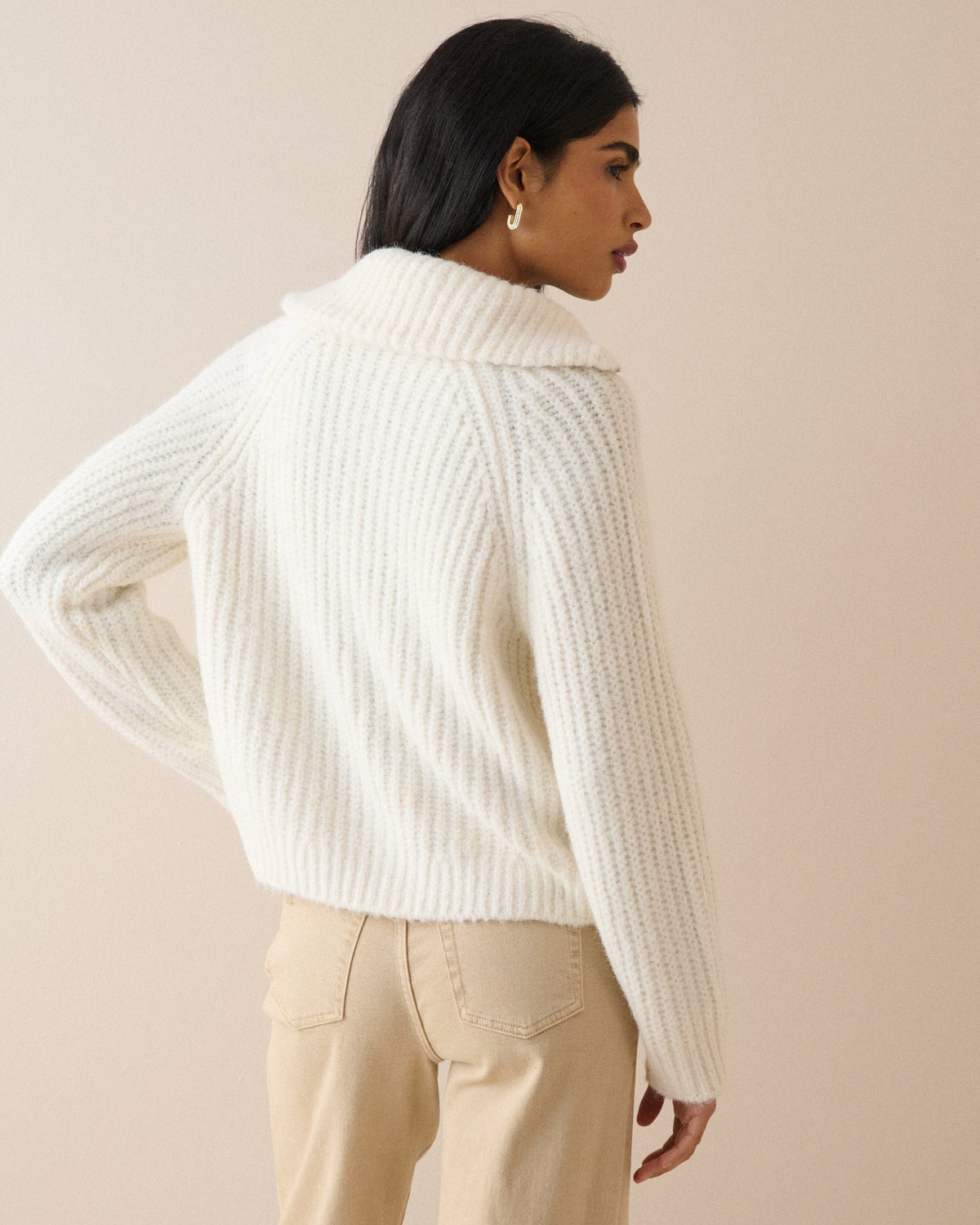 White Chunky Knitted Jumper