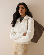 White Chunky Knitted Jumper