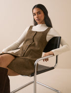 Heritage Check Wool-Blend Mini Shift Dress
