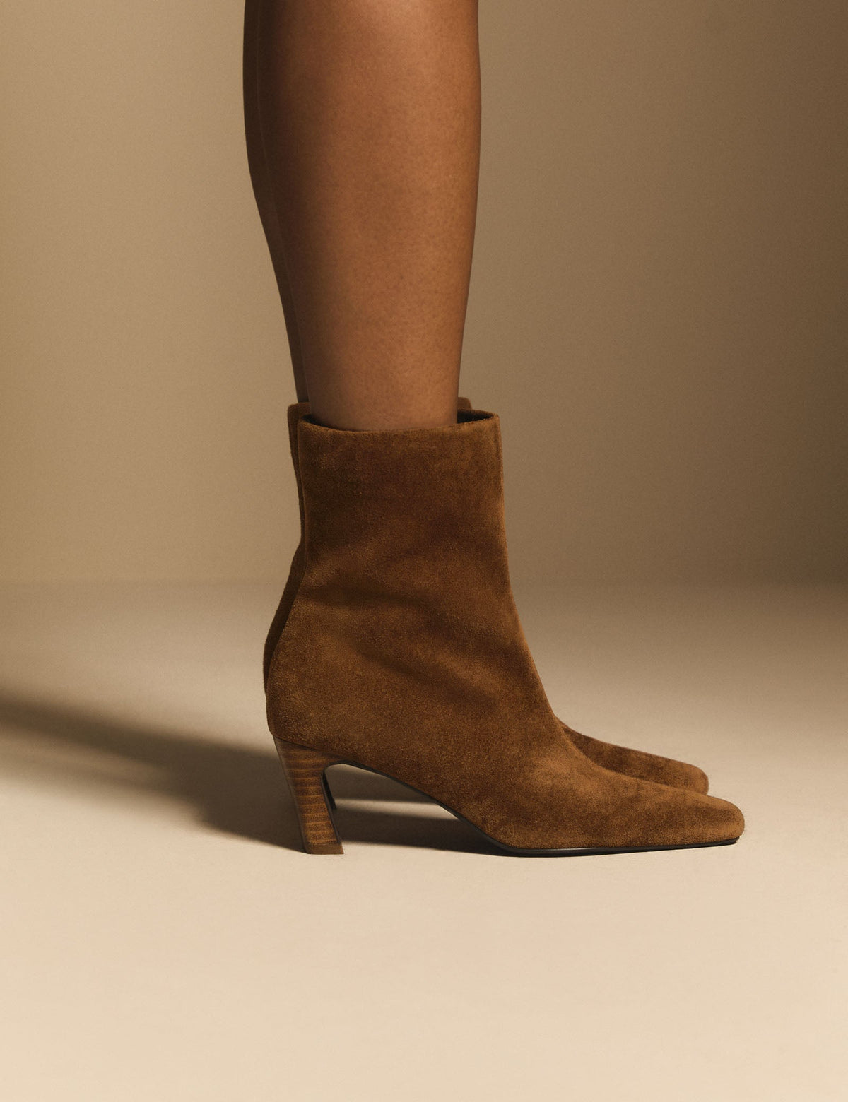 Tan Suede Ottilie Ankle Boots