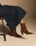 Tan Suede Ottilie Ankle Boots