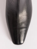 Black Leather Ottilie Ankle Boots