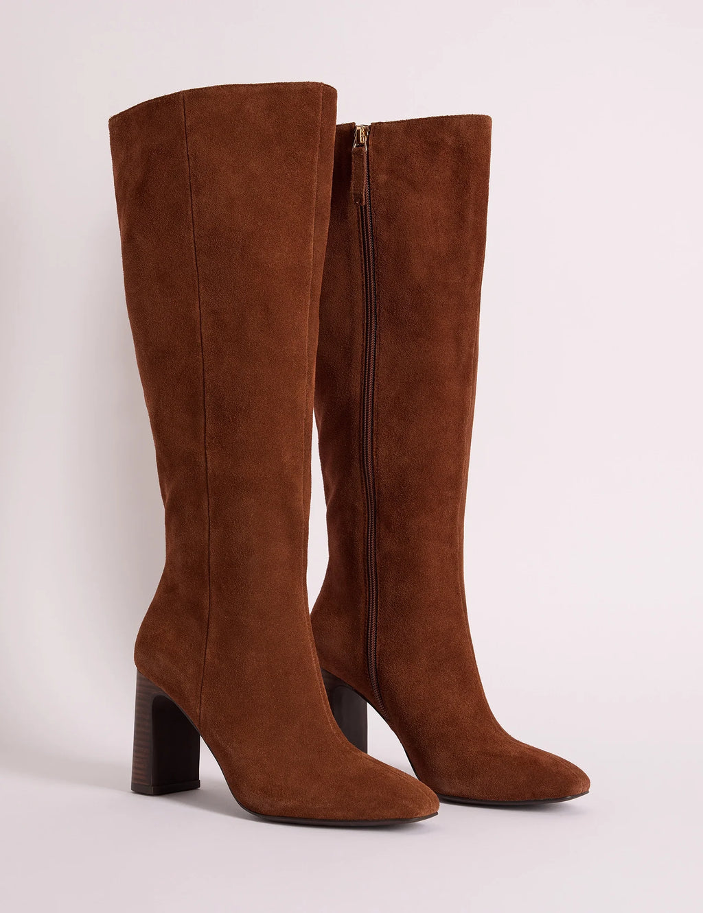 Tan Suede Knee High Boots