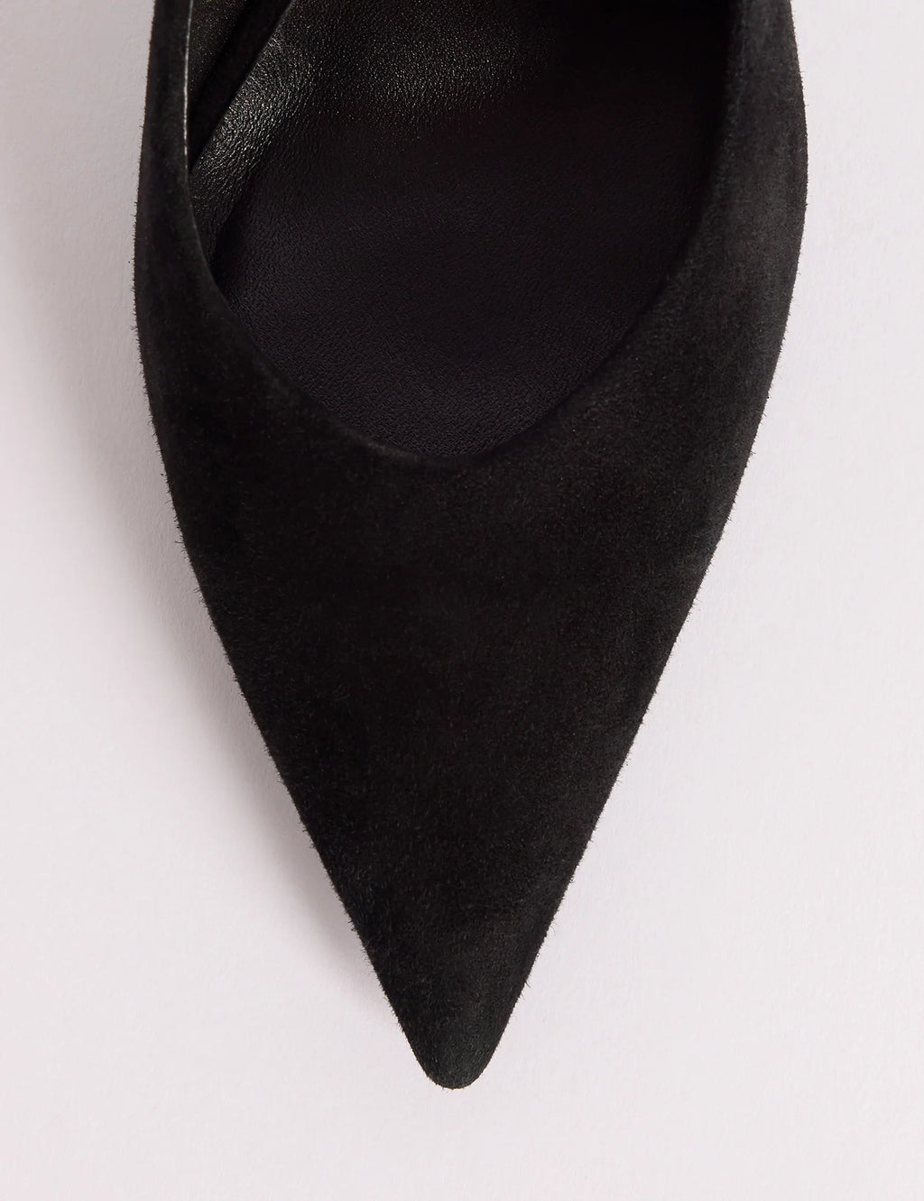 Black Suede Sling Back Heel