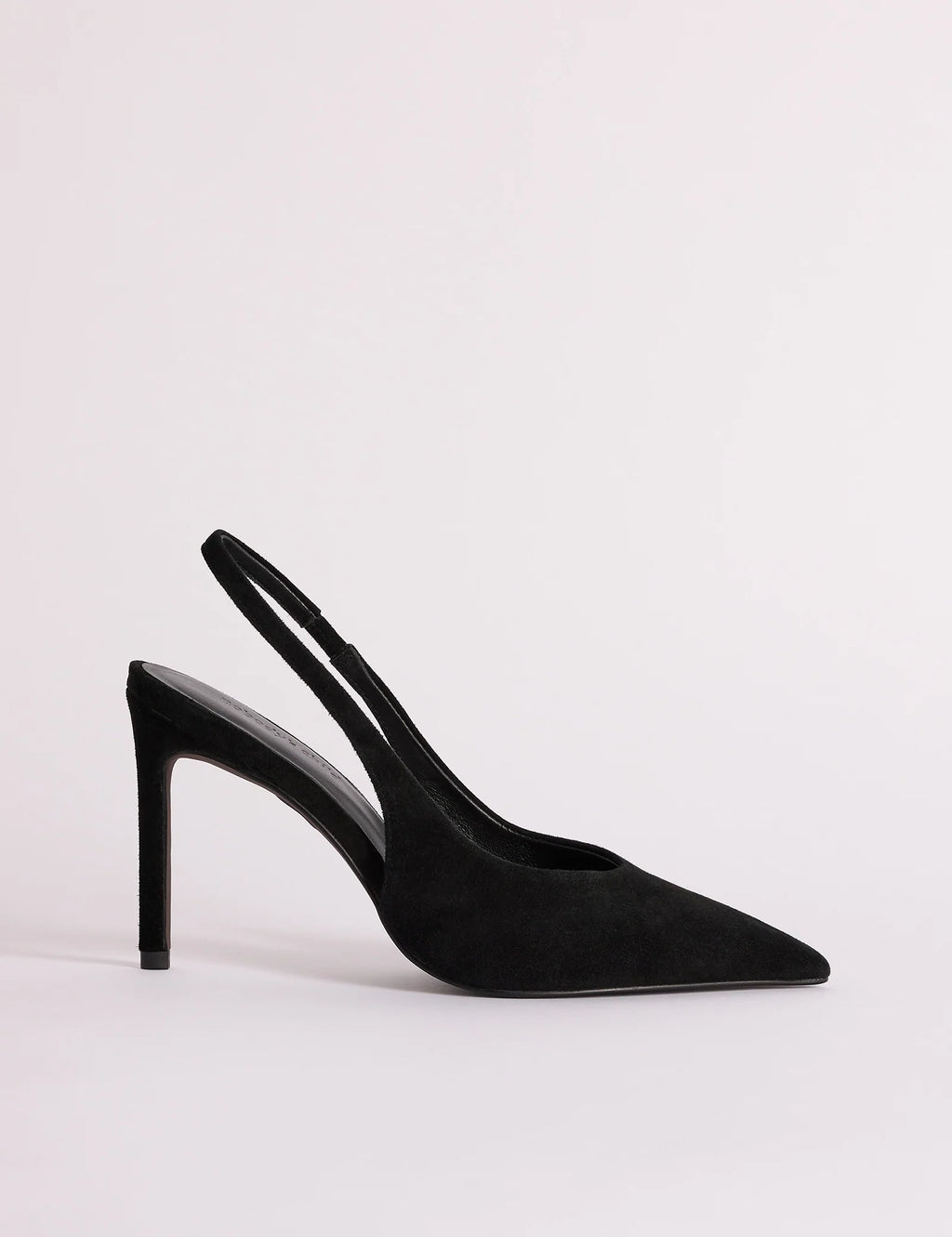 Black Suede Sling Back Heel