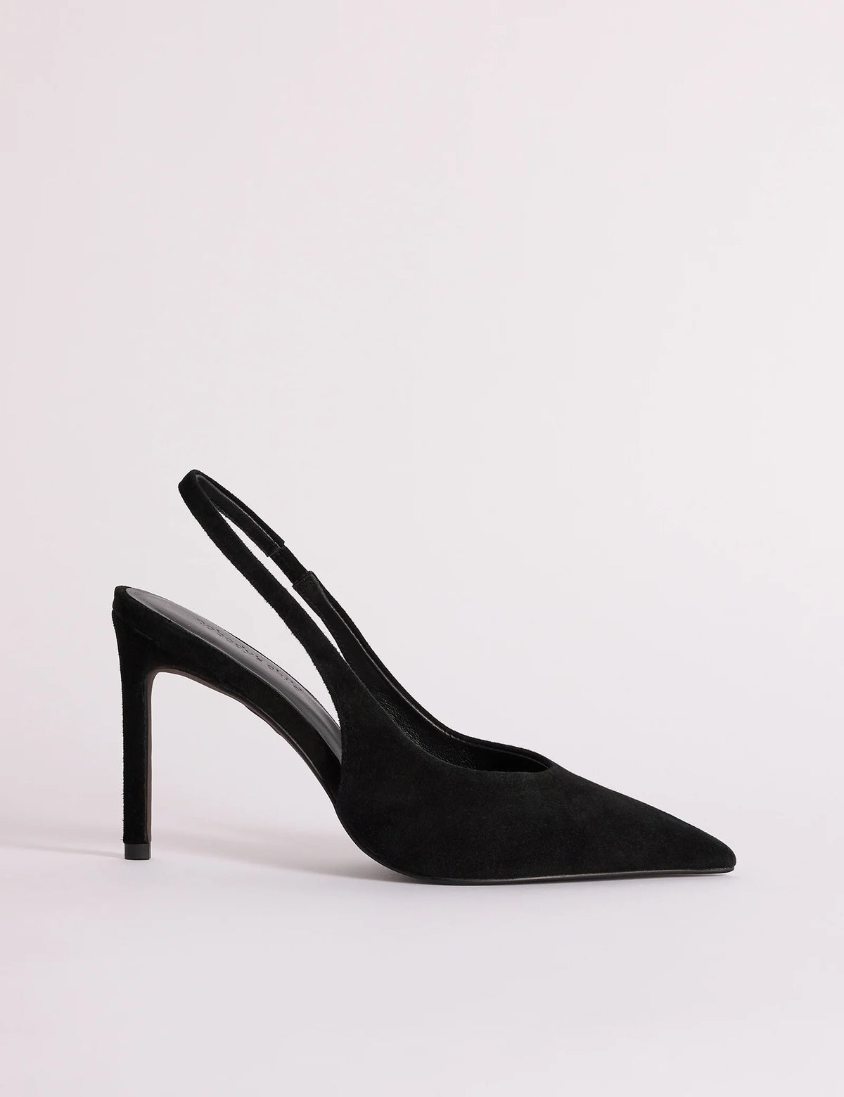Black Suede Sling Back Heel