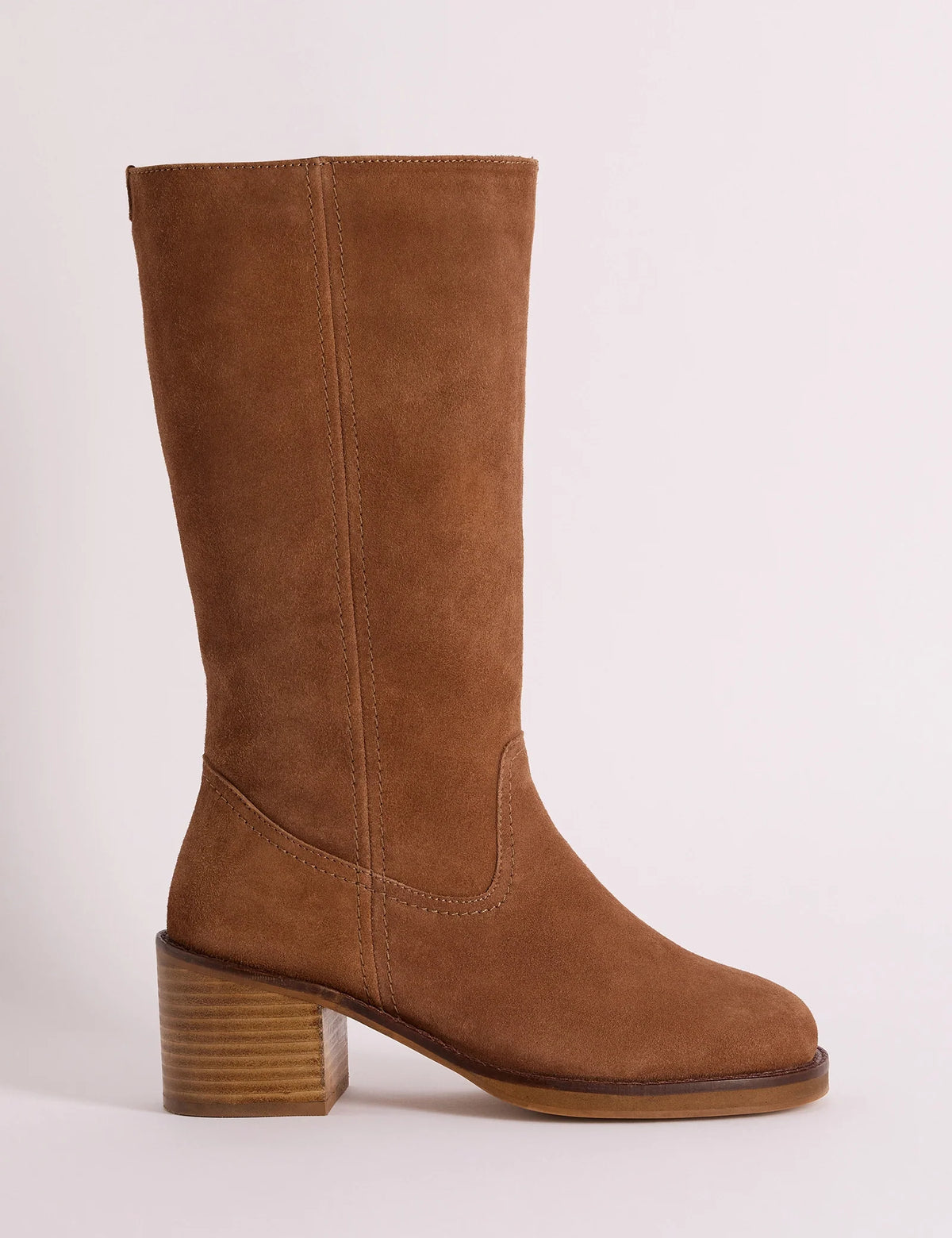 Tan Suede Buckled Boots