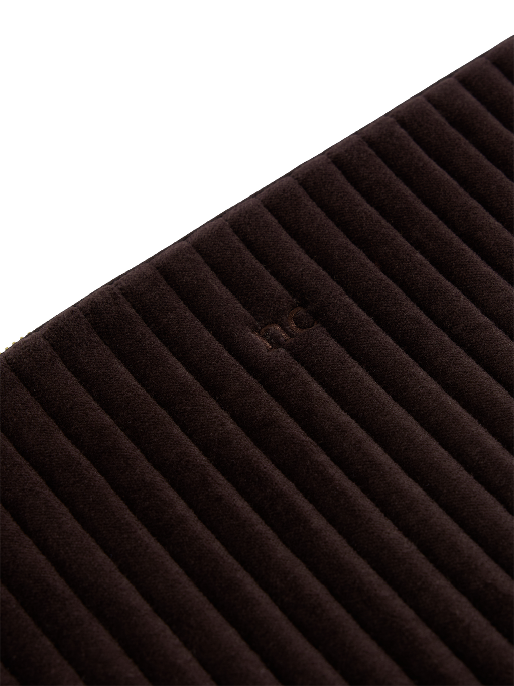 Brown Quilted Velvet Laptop Case