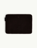 Brown Quilted Velvet Laptop Case