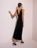 Black Velvet Joey Midi Dress
