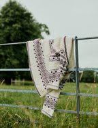 Burgundy and Cream Fair Isle Print Wrap Cardigan