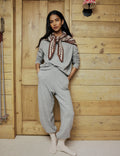 Grey Marl Knitted Hoodie