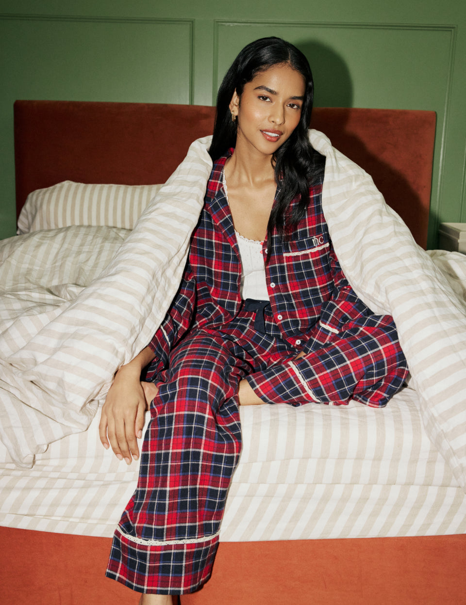 Red Tartan Brushed Pyjama Shirt