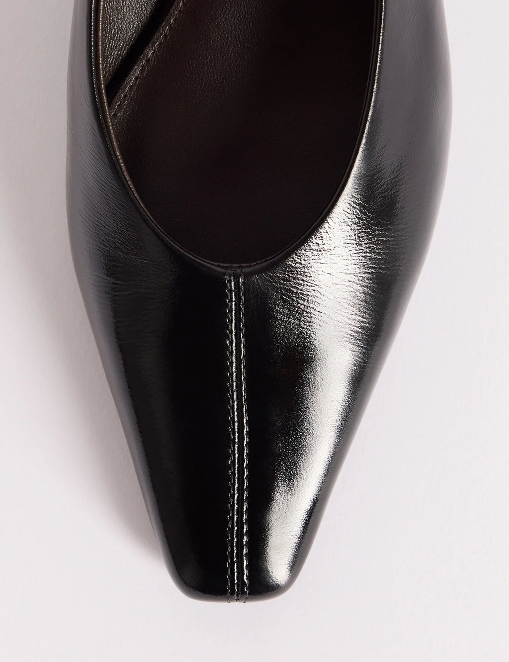 Black Leather Wedge Sling Back Heels