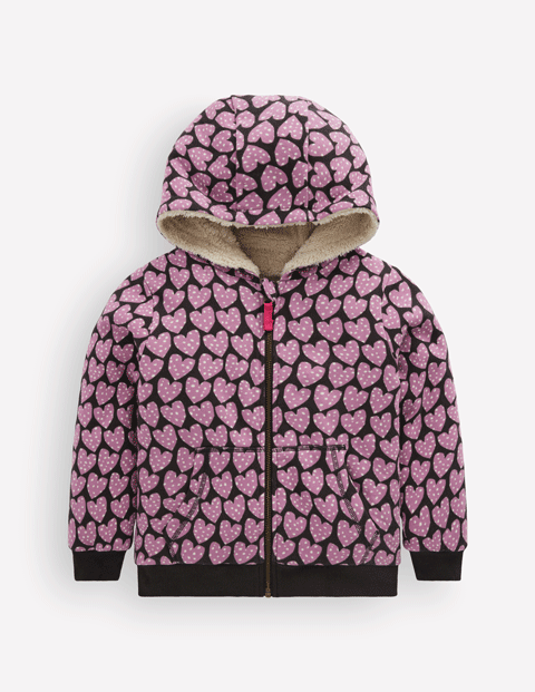 Reversible Borg Hoodie-Purple Hearts