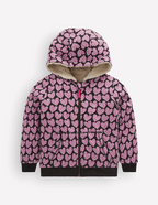 Reversible Borg Hoodie-Purple Hearts