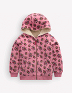 Reversible Borg Hoodie-Dusty Rose Sprouting Garden