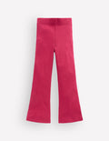 Ribbed Flared Leggings-Red Bud