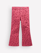 Kick Flare Jeans-Winter Blush Vintage Roses