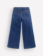 Wide Leg Jean-Mid Wash Heart Applique