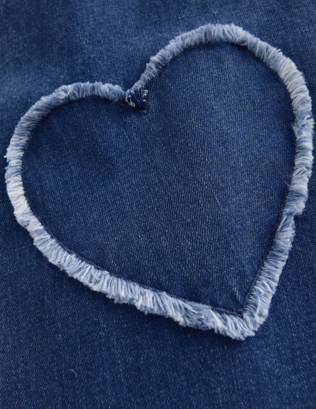 Wide Leg Jean-Mid Wash Heart Applique