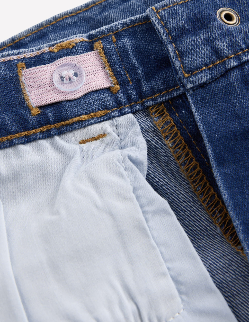 Wide Leg Jean-Mid Wash Heart Applique