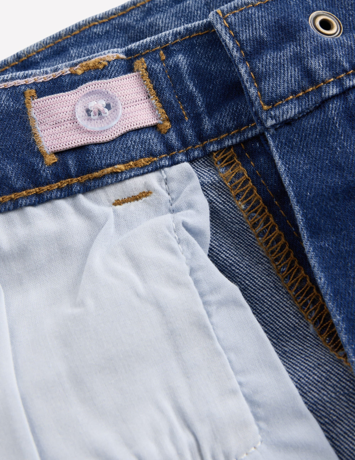 Wide Leg Jean-Mid Wash Heart Applique