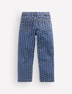 Patch Pocket Straight Jeans-Hearts