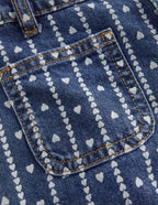 Patch Pocket Straight Jeans-Hearts
