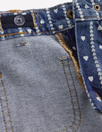 Patch Pocket Straight Jeans-Hearts